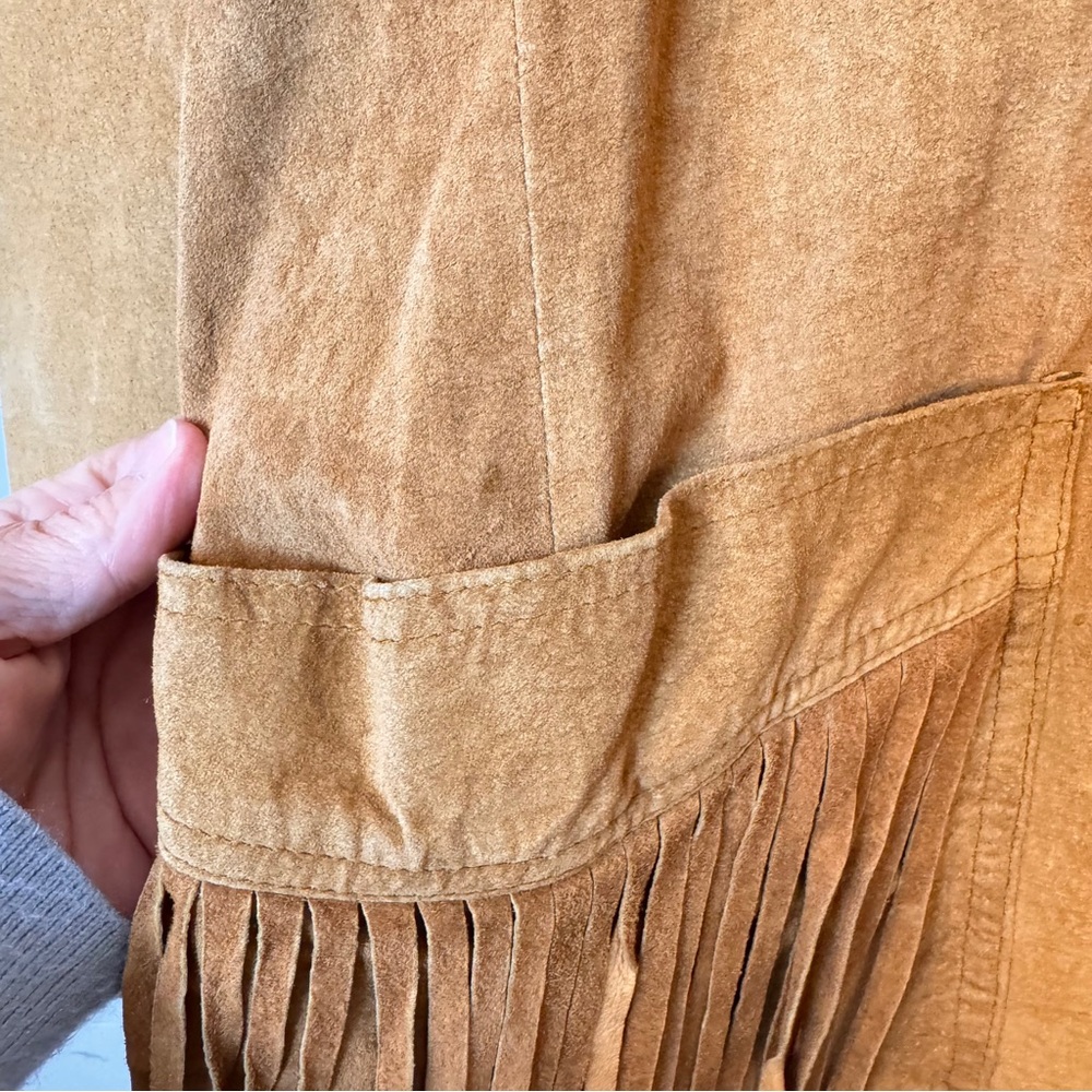 Vintage Desperado Suede Fringe Beaded Jacket – Western Boho Style Size 1 X - Picture 6 of 16